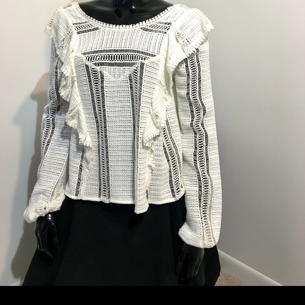 Sezane white cotton top